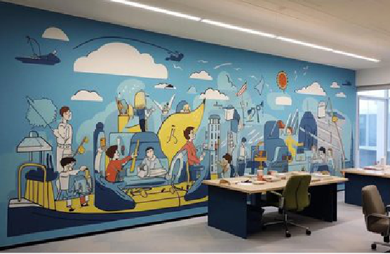 赤水市办公室墙绘的特点。