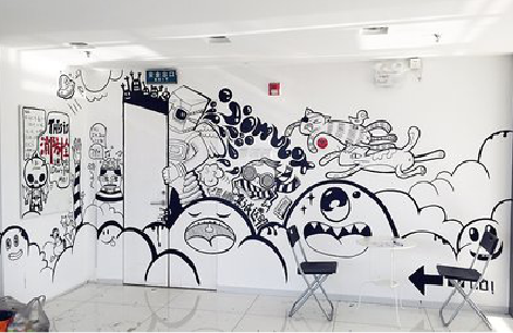 赤水市手绘墙并非传统涂鸦。